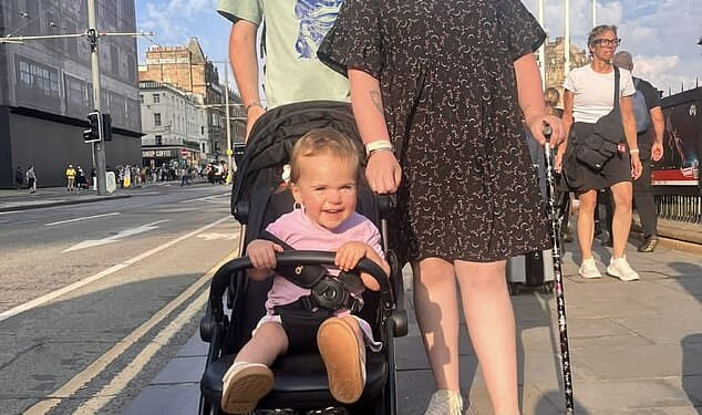 Tom and Laura-Anne Davis, aged 30 and 29, pictured with their two-year-old daughter Amelia