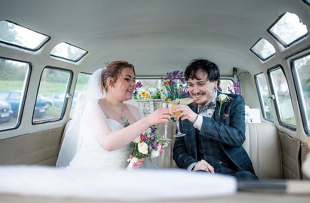 Mr and Mrs Davis pictured on their wedding day