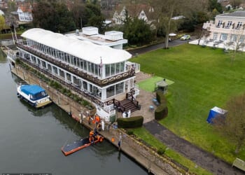 Police and paramedics are searching the River Thames in Henley-on-Thames, south Oxfordshire, after a woman's body was found by at private member's club