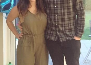 Hours before he left for the music festival George Zographou (right) confided in his older sister Nicole (left) that he didn't feel very well