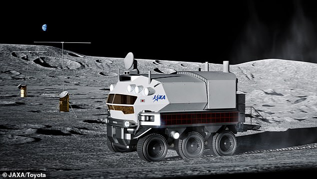 A concept image of a pressurised rover on the surface of the Moon. The rover will boast robotics, cameras, sensors and scientific instruments, acting as a 'mobile laboratory' for exploration activities