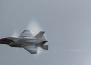 The U.S. launched two F-35 fighter jets, similar to the one shown, in response to the incident, along with two F-22 fighters, four KC-135 tankers, one E-3 AWACS, two Canadian CF-18 fighter aircraft, and one CC-150 tanker.