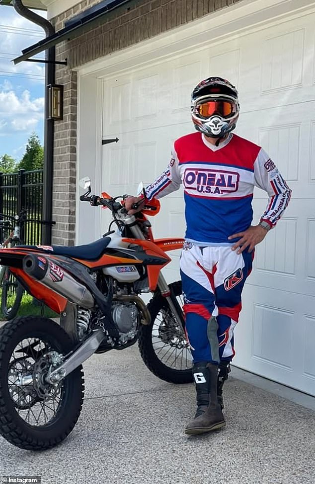 Taylor is also an experienced motorcyclist who's been riding them 'all his life' and was cleaning his bike outside his house when the brawl began