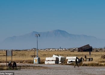 Holloman Air Force Base on November 4, 2021. Officials have confirmed there was a shooting at the New Mexico base on Tuesday that left one person dead and another injured