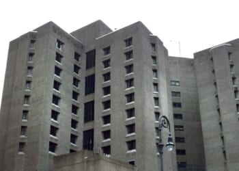 The Metropolitan Correctional Center, which is operated by the Federal Bureau of Prisons, stands in lower Manhattan on Nov. 19, 2019, in New York City.