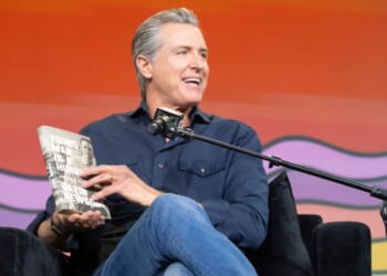 California Gov. Gavin Newsom speaks during "Networth And Chill With Guest Governor Gavin Newsom Featured Session" during the SXSW Conference & Festivals at Hilton Austin on March 15, 2026, in Austin, Texas.