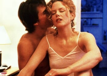 Nicole Kidman has named the actor she liked kissing the least on screen while appearing on the latest episode of the Las Culturistas podcast; Kidman seen with ex Tom Cruise in Eyes Wide Shut (1999)