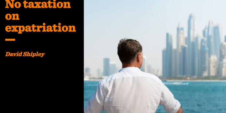 No taxation on expatriation