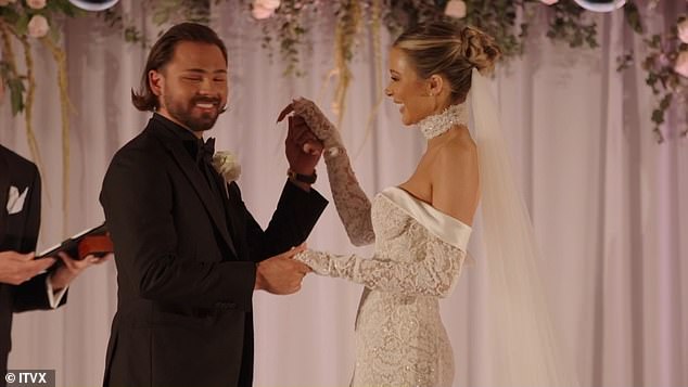The wedding was captured on camera as the reality star had signed a deal with ITV for a 17-episode series, Olivia Meets Her Match, spread across three seasons.