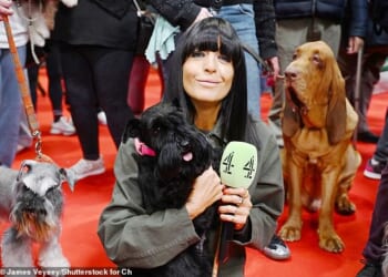Claudia Winkleman (pictured on March 5) met her match while presenting world famous dog show Crufts