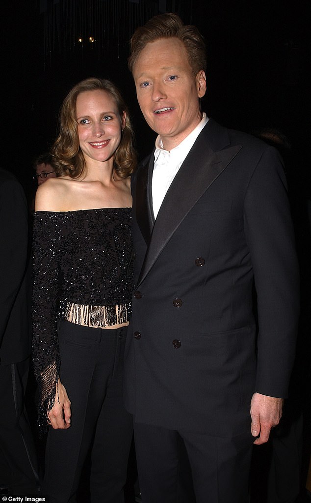 O'Brien and Liza pictured in September 2002 at the Governors Ball following the Emmys