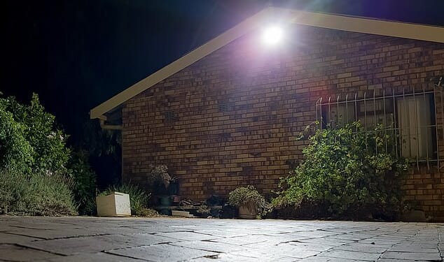 Strong light: A This is Money reader's neighbour had a bright floodlight with sensor installed, overlooking his daughter's bedroom (file image)