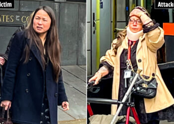 'Out of control' thug battered neighbour with crutch, branded her a 'f***ing b***h' & destroyed wisteria in grim rampage