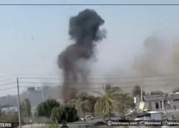 Social media footage showed the moment the school was hit by a Tomahawk missile