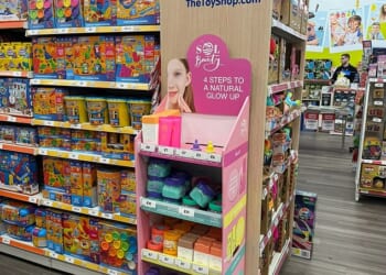 The Entertainer has began stocking products from beauty brand Sol Beauty (pictured), which concerned parents have labelled as 'creepy' and 'sad'