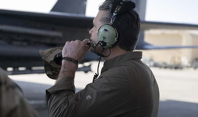 Secretary of War Pete Hegseth posted photos from his secret trip to the Middle East