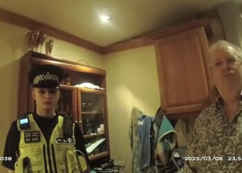 A dozen Hertfordshire officers arrived at the home of IT boss Sam Smith after the force received complaints from two Facebook group members