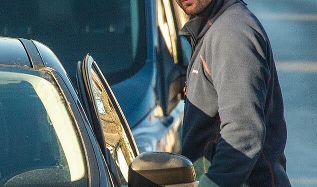 Ryan Connolly, 41, (pictured in 2022) is on trial accused of taking selfies while on duty guarding a murder scene following the fatal stabbing of a teenage boy