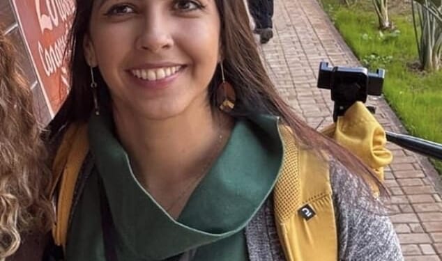 Police release CCTV of missing Brazilian academic who vanished a week ago on visit to a UK university as her bag is found near boatyard 'where she leapt over a fence'