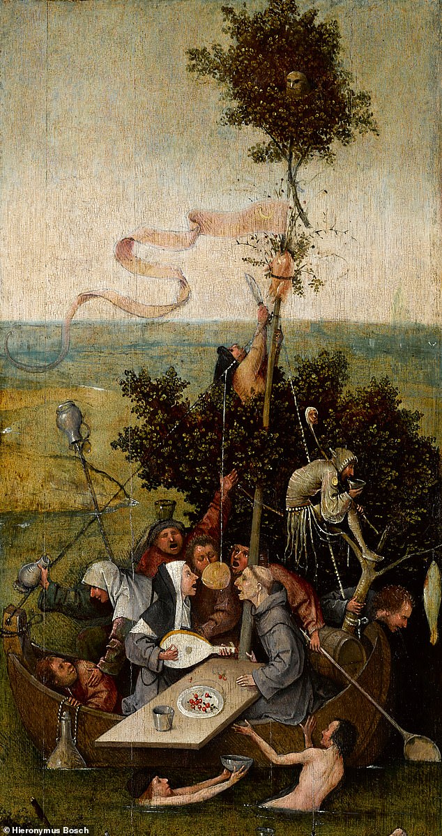 Sean Delonas, in his Politco cartoon, appeared to be recreating Hieronymus Bosch's painting from the late 1490s called Ship of Fools, which is shown above