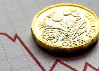 Slump: The pound has dropped by more than two cents since the start of the war as global market uncertainty has driven investors to pile into the safe-haven dollar