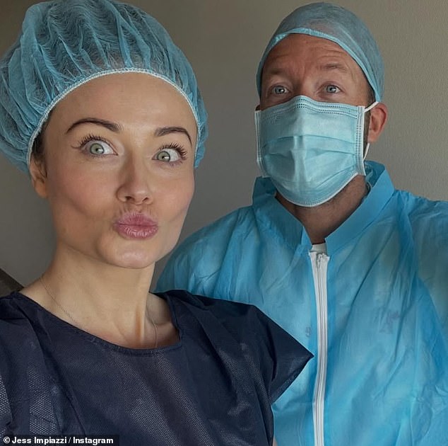 The actress, 37, announced the joyous news that she is expecting her first child in January, having undergone IVF while also battling chronic disease lupus (pictured with partner Sam)