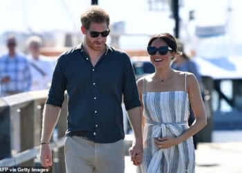 Prince Harry and Meghan Markle have confirmed they will visit Australia in April (pictured on Fraser Island during their 2018 royal tour)