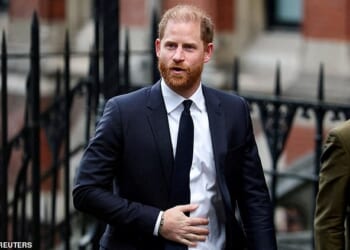 Prince Harry, pictured in January,  is seeking 'very substantial' damages over claims of wrong-doing by newspapers, the High Court heard on Monday