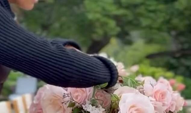 Prince Harry praised his wife's flower arranging skills and called her 'babe' in a new video shared by Meghan Markle