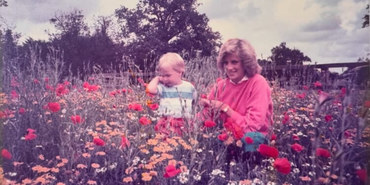 Prince William shares adorable photo of himself as two-year-old with late mum Princess Diana to mark Mother’s Day