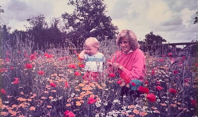 The Prince of Wales has shared a never-before-seen photo of the late Princess Diana in a poignant Mother's Day message