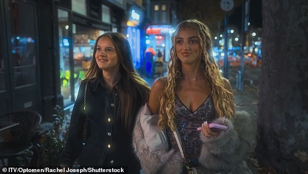 One scene in the show sees her enjoying a dinner out with Kerry Katona's daughter Heidi, also 18, where she asks her about her love life