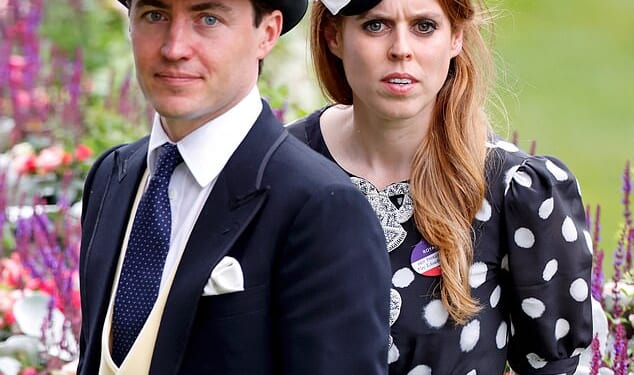 The Daily Mail can reveal that Princess Beatrice and her husband Edoardo Mapelli Mozzi (pictured) are mulling over plans to escape the scandal surrounding Andrew Mountbatten-Windsor by starting a new life abroad
