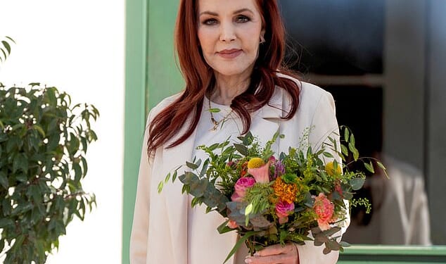 Priscilla Presley has denied claims that Ferguson has been staying with her, with her spokesperson telling People the reports are “totally false”. She is pictured last week at the Elvis museum Memphis Mansion in Randers, Denmark