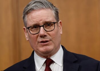 Sir Keir Starmer during a press conference on the Middle East crisis on Monday, March 16