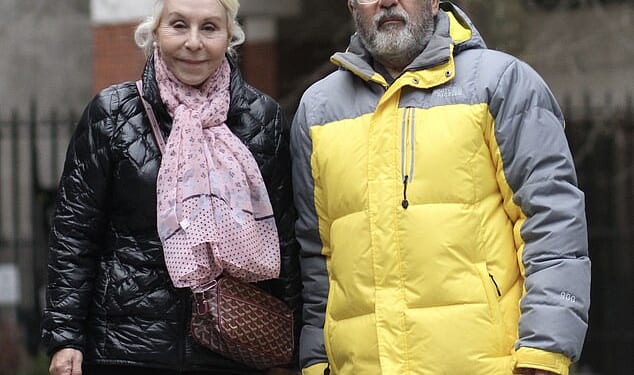 Natalie and Jeremy Berg outside Central London County Court after a hearing in dispute over shares in Fabric Land