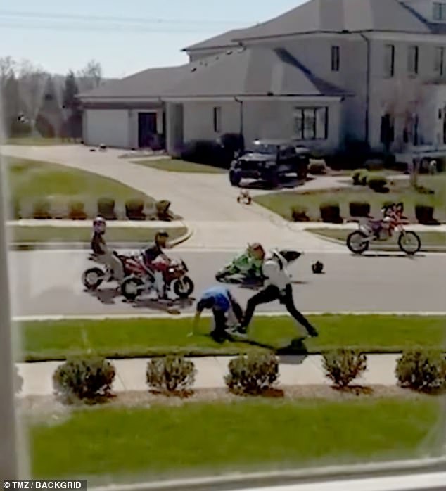 That is likely because in a new bodycam video taken by Ritchson and shared to TikTok showed Taylor initiating a physical fight with Ritchson as he pushed the actor off his Kawasaki motorcycle