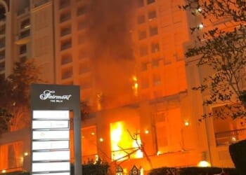 Fairmont hotel set ablaze in Dubai by Iran. The truth is that the holidaymakers, and anyone else who can afford to leave, are fleeing for dear life