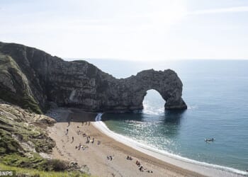 Access was shut off by the Lulworth Estate in late February after winter storms destroyed the bottom 40 wooden steps built into the famous 200ft cliff