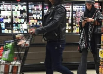 This iconic rocker cut a very unlikely figure as he was spotted on a low key supermarket shop with longtime girlfriend Meegan Hodges this week
