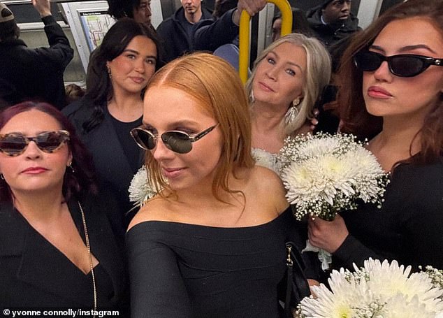 In another post, Yvonne revealed there had been one hitch on her way to the altar, which saw her dtich the vintage Rolls Royce she had hired in favour of the subway