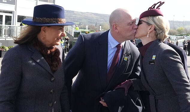 The royal couple put on a very loved-up display as they arrived at the Gloucestershire racecourse on Wednesday - even as Carole Middleton crashed their date