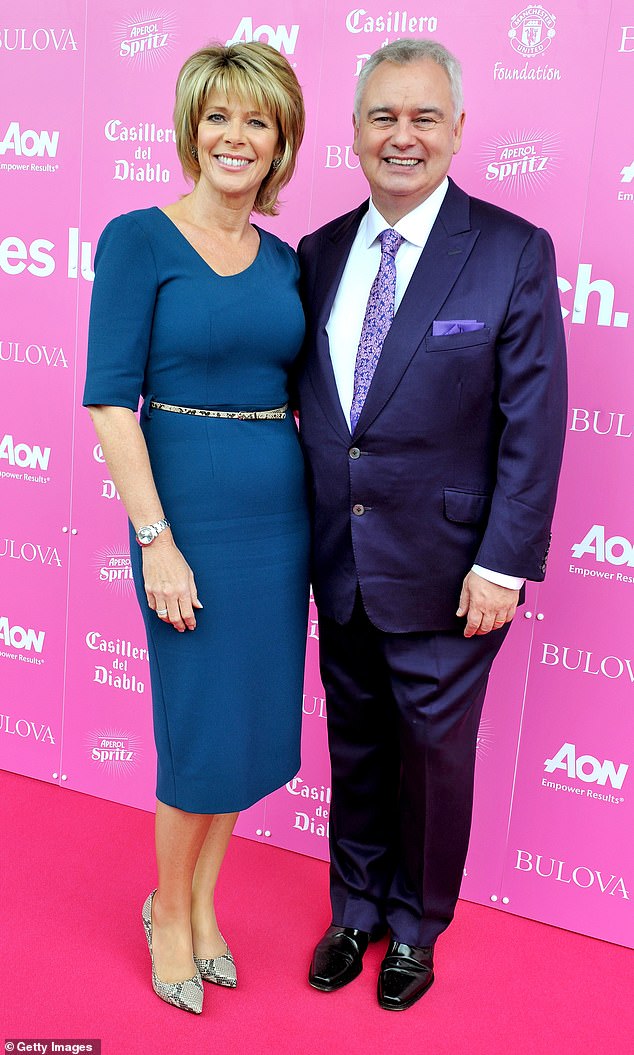 The Loose Women star, 65, separated from Eamonn, 66, in May 2024 after 14 years of marriage. Ruth is thought to have remained single since her highly publicised split (pictured in 2014)
