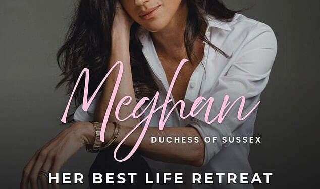 For the modest sum of £1,400 per person (plus the cost of a flight to Australia), you can join Meghan on a three-day retreat in Sydney, complete with a 'fireside chat' Q&A