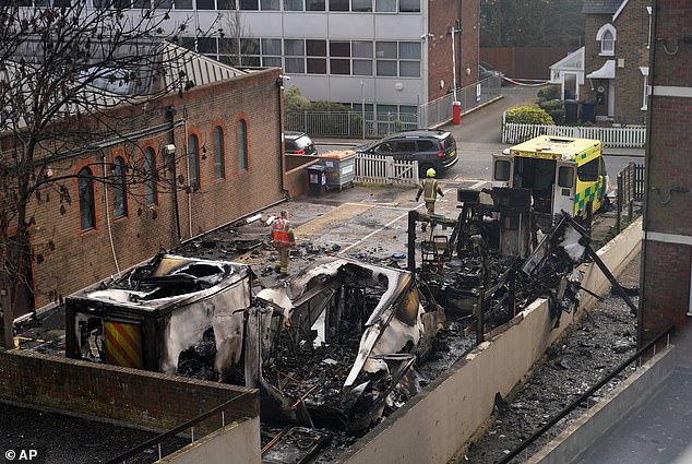 The aftermath of the arson attack outside a synagogue in Golders Green, the latest nauseating marker in the acceleration of anti-Semitism in Britain