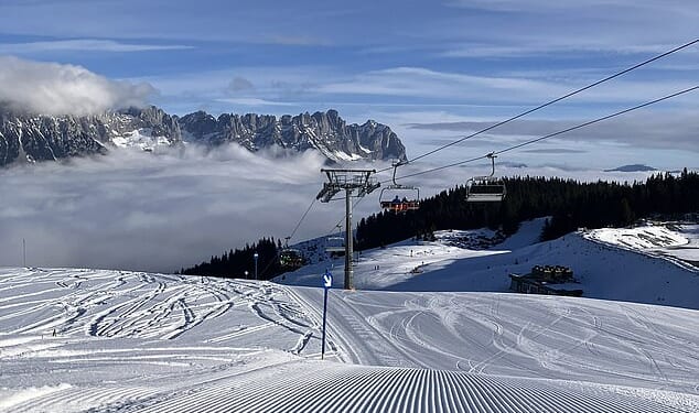 Corduroy Club: Perfectly groomed pistes above Scheffau in the Ski Welt made for a fantastic morning on the mountain