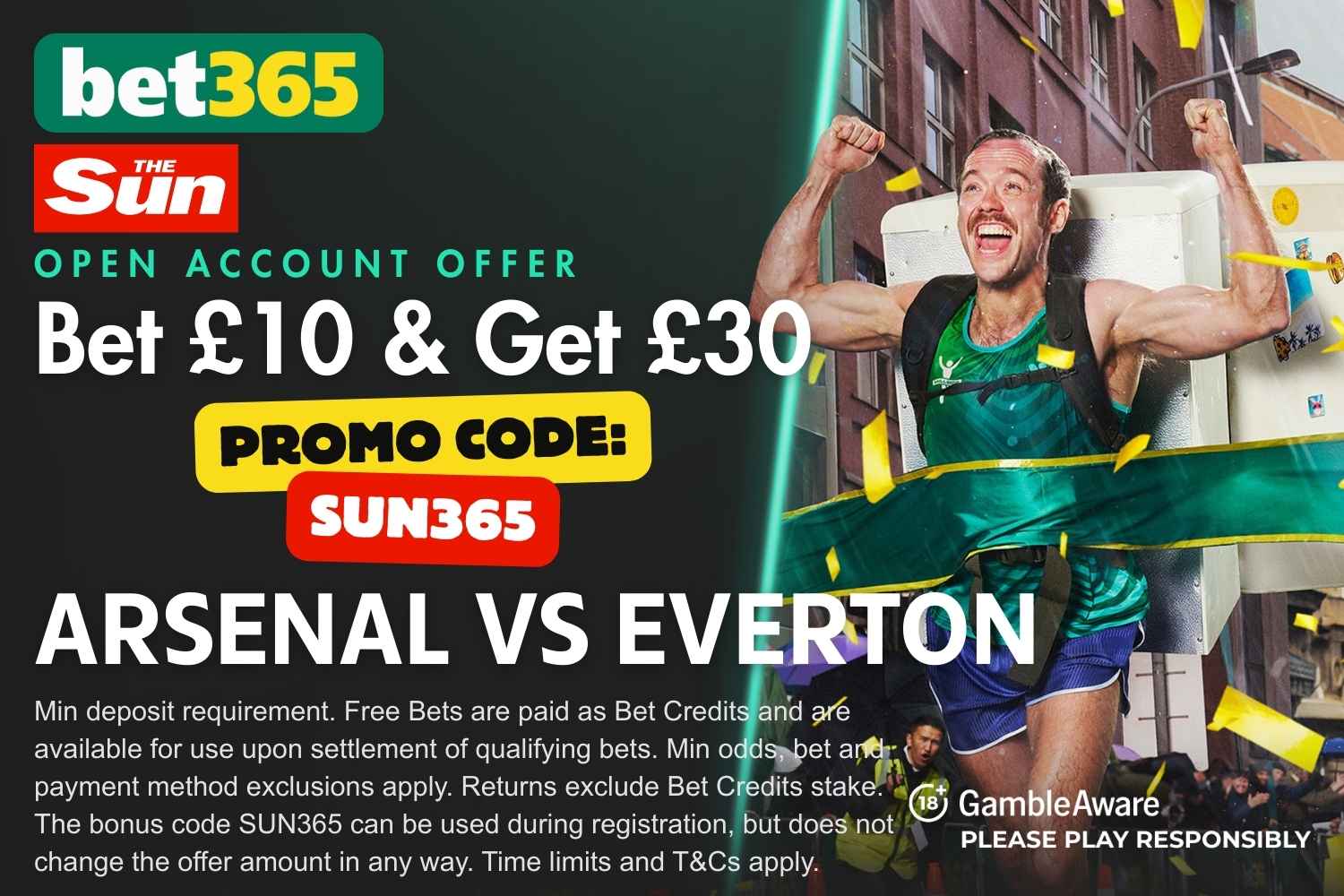 Arsenal vs Everton bet365 bonus code