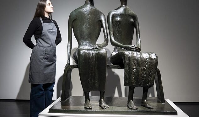 Henry Moore's masterpiece King and Queen was sold for an astonishing £26million