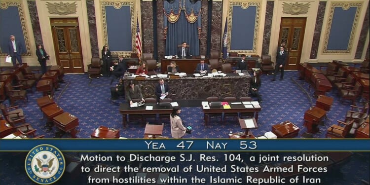 Senate Rejects War Powers Resolution