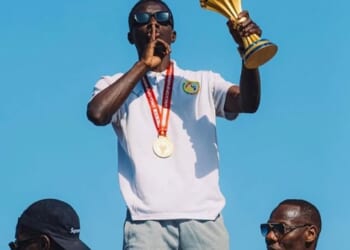 Everton's Idrissa Gana Gueye shared this image on his Instagram page after Senegal's FA insisted they would not be handing the AFCON trophy back